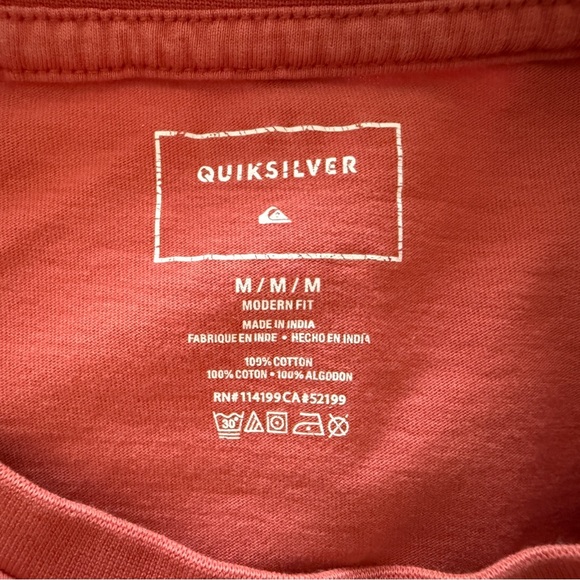 QUIKSILVER Surf Goods Tee Shirt Men M Medium Modern Fit - Picture 5 of 6